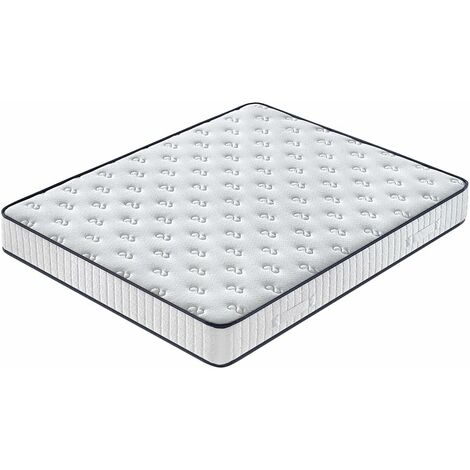DEWINNER Ensemble Composè:Matelas en Mousse 22 cm et Mousse A Mémoire Matelas +Sommier à Lattes sur Pieds-7 Pieds Inclus（160 x 200cm）