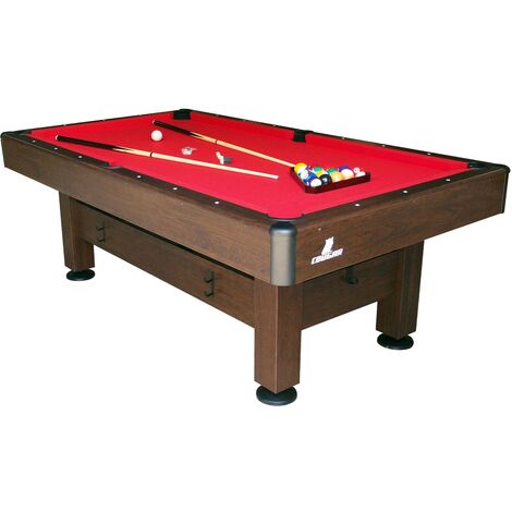 Cougar Table de Billard Saphir 6ft marron / rouge pour l'intérieur  Accessoires inclus Table jeu Adulte