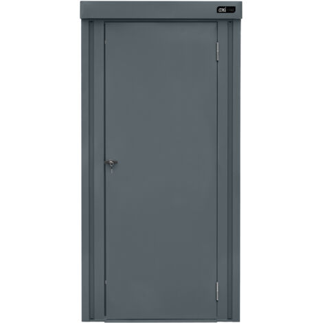 Armoire De Jardin Métallique 1,39m2 Hede Dark - Porte Coulissante - Toit Incliné - Gris Anthracite - Abri De Jardin Extérieur | Leroy Merlin