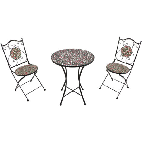 Axi Amélie Table Et Chaise Bistrot, 2 Chaises 1 Table, Ensemble Bistro Extérieur Rose Rose Salon De Jardin Bistrot, Table Bistrot Mosaique Pour Jardin/Balcon/Terrasse (1/5)