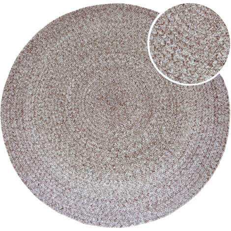 Axi Corfu Tapis D'Extérieur, Rond, Marron, 180 X 180 Cm / Épaisseur : 5 Mm - Tapis Jardin Extérieur/Intérieur - Tapis Balcon Fabriqué À Partir De Bouteilles En Pet Recyclées (1/3)