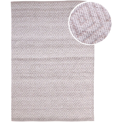 Axi Bali Tapis D'Extérieur, Rectangulaire, Rose, 140 X 120 Cm / Épaisseur : 5 Mm - Tapis Jardin Extérieur/Intérieur - Tapis Balcon Fabriqué À Partir De Bouteilles En Pet Recyclées (1/5)