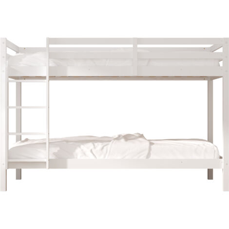 Sunny Jip Lits Superposés Blanc, En Bois  Lits Superposés Pour Enfants - Sans Matelas - Lit Superposé 2 Places 208 X 97 X 140 Cm  Pour Matelas: 90 X 200 Cm (1/5)