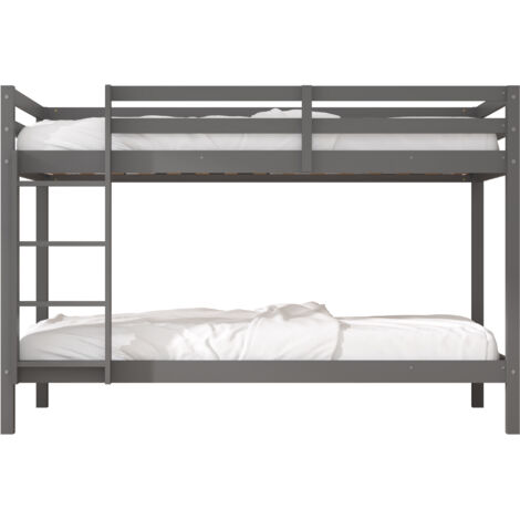 Sunny Jip Lits Superposés Gris, En Bois Lits Superposés Pour Enfants - Sans Matelas - Lit Superposé 2 Places 208 X 97 X 140 Cm Pour Matelas: 90 X 200 Cm (1/5)