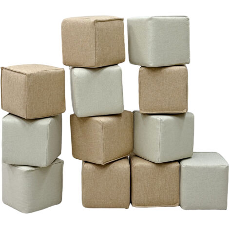 IGLU Soft Play Lot De 3 Blocs Mousse Motricité Bébé - Marche Toboggan Et Bloc Rectangulaire Pastel Géants