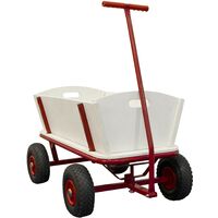 SUNNY Billy Chariot de Transport en Bois | Chariot pour Enfants rouge | Capacité 100 kilos - Rouge