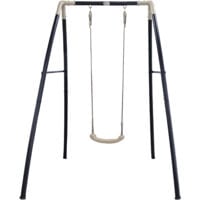 AXI Portique en Metal - Balancoire pour 1  enfant  Balançoire Metal, Portique Balançoire Métal pour l’extérieur / le jardin 1 agrès - 210 x 140 x 217 cm - Blanche & Grise