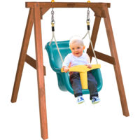 Axi Portique En Bois Marron Balancoire Bebe Balancoire Turquoise Jaune Pour Les Enfants A Partir Axi Portique En Bois Marron Balancoire Bebe Balancoire Turquoise Jaune Pour Les Enfants A Partir