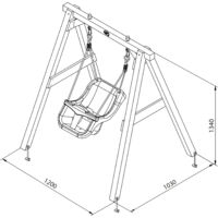 Axi Portique En Bois Marron Balancoire Bebe Balancoire Turquoise Jaune Pour Les Enfants A Partir