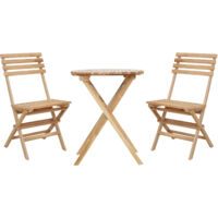 Axi Rae Table Et Chaise Bistrot, 2 Chaises 1 Table, Ensemble Bistro Extérieur En Bois, 100% Teck - Salon De Jardin Bistrot, Table Bistrot Pour Jardin/Balcon/Terrasse