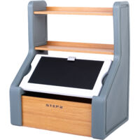 Step2 Harmony Coffre À Jouets - Coffre De Rangement Avec Tableau Noir Grande Boîte De Rangement, Étagère Et Coffre Pour Chambre D'Enfant Rangement Pour Jouets, Organiseur Stable 96 × 79 × 53 Cm