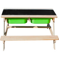 Pique Nique en Bois Table de Jeu Enfant à Eau pour Le Jardin Sunny Dual Top 2.0 Table Sable et Eau Table d/'eau avec Couvercle /& boîtes de Rangement Blues