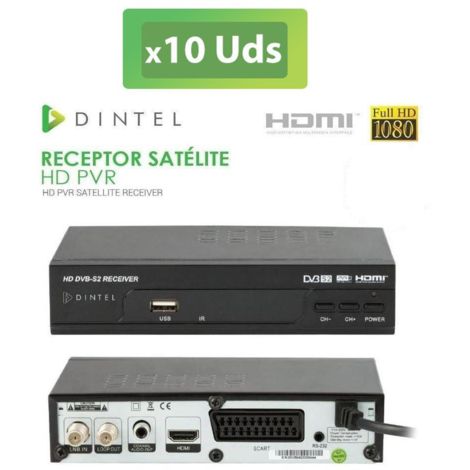 Pack 10x Receptor Satélite HD PVR Dintel USB HDMI