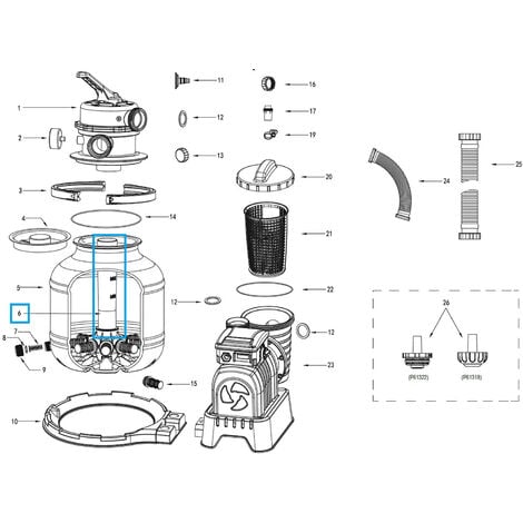 Bestway® Ersatzteil Mittelrohrstange für Flowclear™ Sandfilteranlage