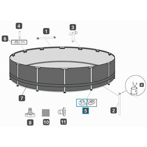 Poolbein-Stützfüße 4er Set - Rutschfeste Basis Für Power Steel Deluxe Pools