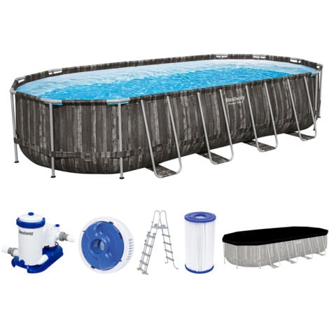Power Steel™ Frame Pool KomplettSet mit Filterpumpe 732 x 366 x 132 cm