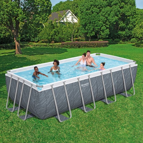 Power Steel™ Solo Pool ohne Zubehör 488 x 244 x 122 cm, MarmorOptik