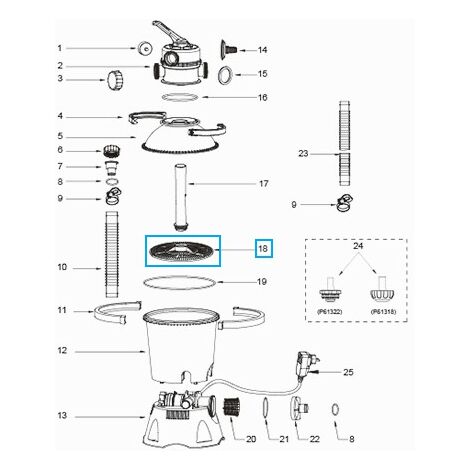 Bestway® Ersatzteil Filtergitter für Flowclear™ Sandfilteranlagen (2.