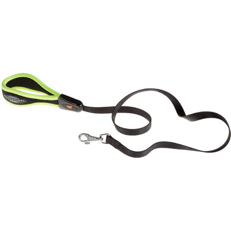 Ferplast ERGOFLUO G Guinzaglio per cani in nylon con impugnatura imbottita.. Variante G15/120 - Misure: 15 mm x L 120 cm - Giallo
