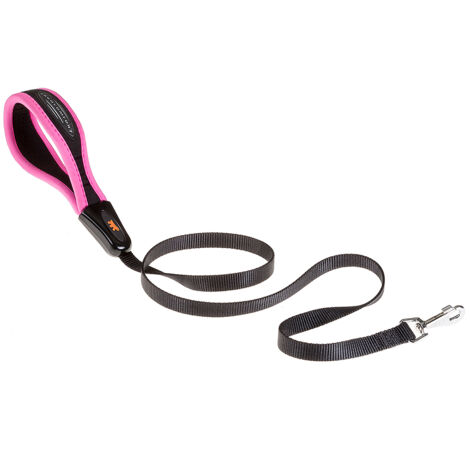 Ferplast ERGOFLUO G Guinzaglio per cani in nylon con impugnatura imbottita.. Variante G20/120 - Misure: 20 mm x L 120 cm - Fucsia