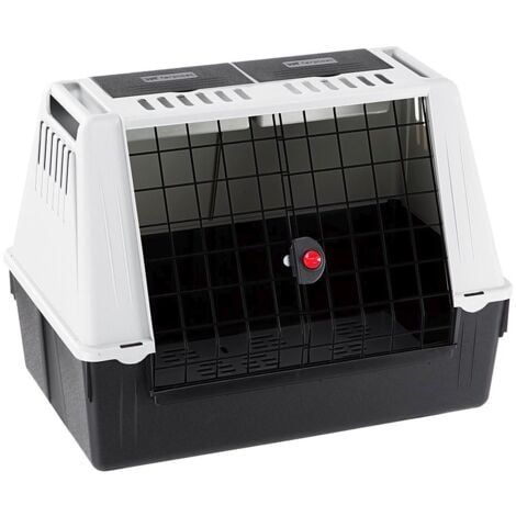 Ferplast ATLAS CAR Trasportino per cani per viaggi in automobile. Varie misure.. Variante 80 - Misure: 82 x 51 x h 61 cm - Grigio