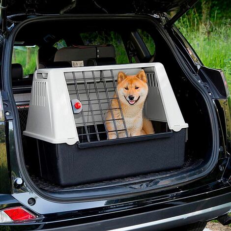 Ferplast ATLAS CAR Trasportino per cani per viaggi in automobile. Varie misure.. Variante 80 - Misure: 82 x 51 x h 61 cm - Grigio