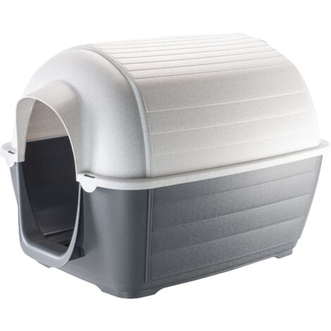 Ferplast KENNY Cuccia per cani in resina termoplastica - 5 misure. Variante KENNY 07 - Misure: 80 x 111.6 x h 80 cm - Grigio