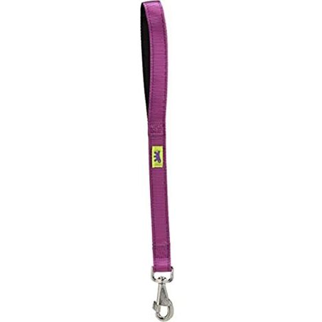 Ferplast DUAL GM COLOURS Guinzaglio corto per cani in nylon, 4 colori. Variante  - Misure: 25 mm x L 45 cm - Viola