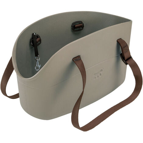 Ferplast WITH-ME Borsa in resina per il trasporto di cani di piccola taglia. Vari colori.. Variante  - Misure: 21.5 x 43.5 x h 25 cm - Tortora