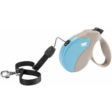 Ferplast AMIGO CORD Guinzaglio allungabile con cordino. 4 misure e vasta scelta di colori.. Variante S - Misure: 14 x 3.6 x h 12 cm - Azzurro