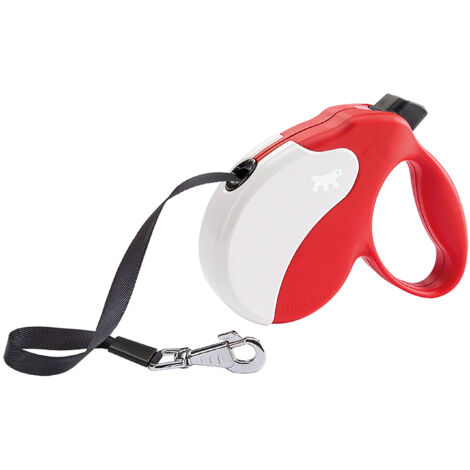 Ferplast AMIGO TAPE Guinzaglio allungabile con fettuccia estensibile. 4 misure, vasta gamma colori.. Variante M - Misure: 15 x 3.6 x h 14 cm - Rosso