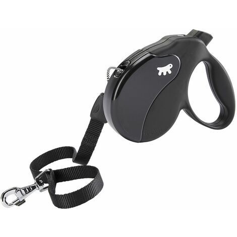 Ferplast AMIGO CORD Guinzaglio allungabile con cordino. 4 misure e vasta scelta di colori.. Variante L - Misure: 16 x 3.8 x h 15 cm - Nero