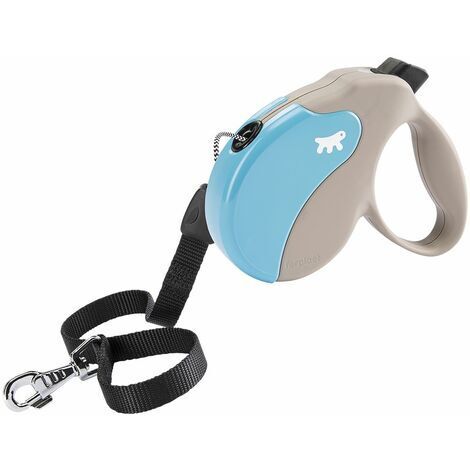 Ferplast AMIGO CORD Guinzaglio allungabile con cordino. 4 misure e vasta scelta di colori.. Variante L - Misure: 16 x 3.8 x h 15 cm - Azzurro