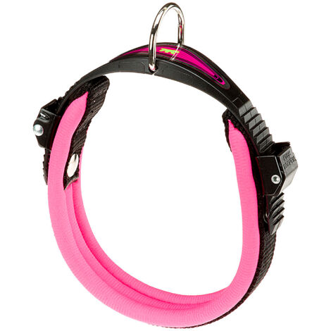 Ferplast ERGOFLUO C Collare per cani con morbida imbottitura e chiusura con microregolazione.. Variante C15/42 - Misure: A: 34-42 cm B: 15 mm - Fucsia