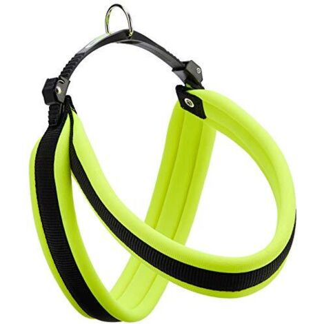 Ferplast AGILA FLUO 3-9 Pettorina ergonomica per cani con chiusura a microregolazione.. Variante 5 - Misure: A=B 50-58 cm 20 mm - Giallo