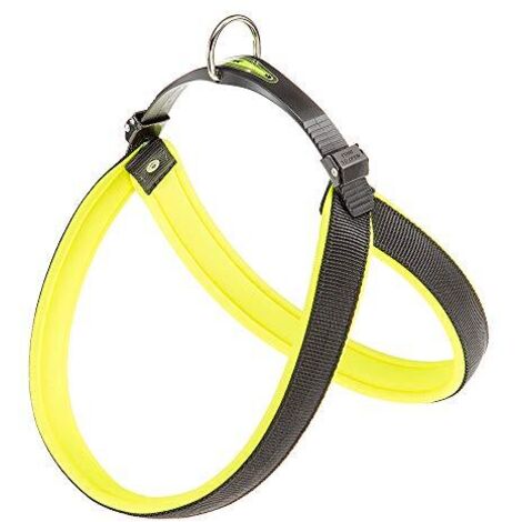 Ferplast AGILA FLUO 3-9 Pettorina ergonomica per cani con chiusura a microregolazione.. Variante 6 - Misure: A=B 57-65 cm 25 mm - Giallo