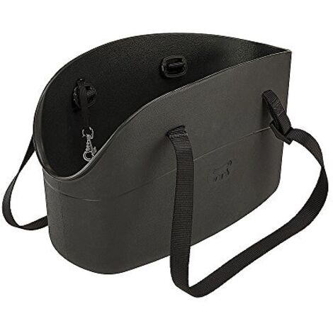 Ferplast WITH-ME SMALL Borsa in resina per il trasporto di cani di piccola taglia. Diversi colori moda.. Variante  - Misure: 14 x 35 x h 22 cm - Nero