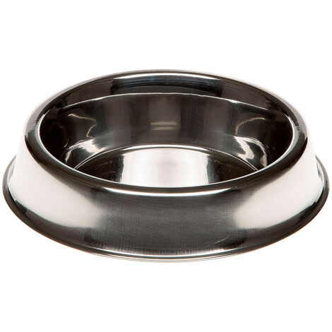 Ferplast SUPERNOVA Ciotola in acciaio inox con bordo inferiore sollevato. 6 misure. Variante 90 - Misure: Ø 22 x h 5.2 cm - 0.9 L -