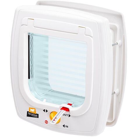 Ferplast SWING 7 Portina magnetica per gatti Ferplast SWING 7 con chiusura a 4 vie, indicatore di direzione e Wind Stopper. Collare gatto incluso.. Variante  - Misure: 22.5 x 10.4 x h 25.2 cm - Bianco