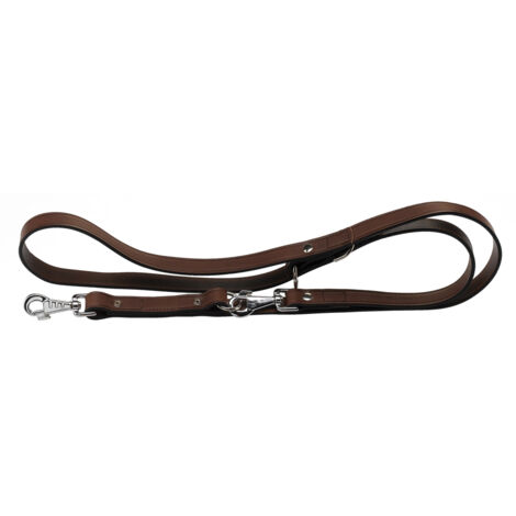 Ferplast VIP GA Guinzaglio in cuoio di toro con lunghezza regolabile - 3 misure. Variante GA12/200 - Misure: 12 mm x L 200 cm - Marrone (1/4)