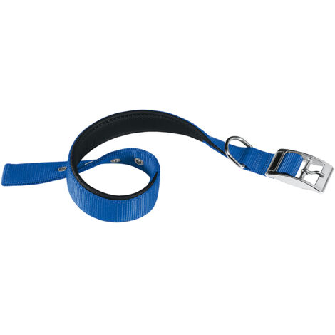 Ferplast DAYTONA C Collare in nylon con soffice imbottitura - in vari colori e misure. Variante C30/55 - Misure: A: 47-55 cm B: 30 mm - Blu