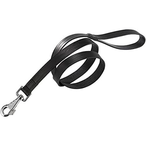 Ferplast NATURAL G Guinzaglio per cani in pelle vera, in 2 colori e 4 misure. Variante G10/120 - Misure: 10 mm x L 120 cm - Nero