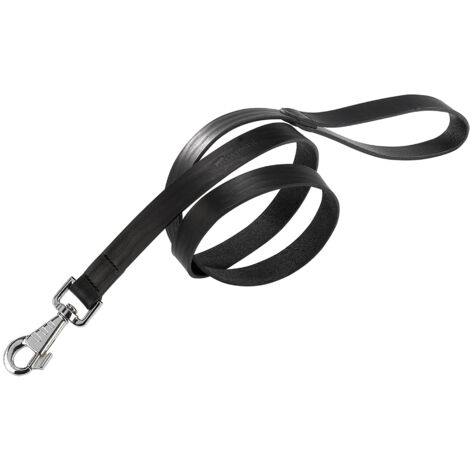 Ferplast NATURAL G Guinzaglio per cani in pelle vera, in 2 colori e 4 misure. Variante G15/120 - Misure: 15 mm x L 120 cm - Nero