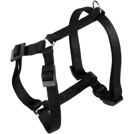 Ferplast CHAMPION P Pettorina in nylon per cani. Vari colori, varie misure.. Variante EXTRA LARGE - Misure: A: 53-84 cm B: 60-98 cm 25 mm - Nero