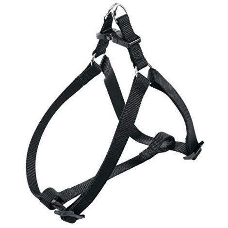 Ferplast EASY P Pettorina in nylon per cani, disponibile in tanti colori e misure. Variante EXTRA LARGE - Misure: A=B 63-94 cm 25 mm - Nero