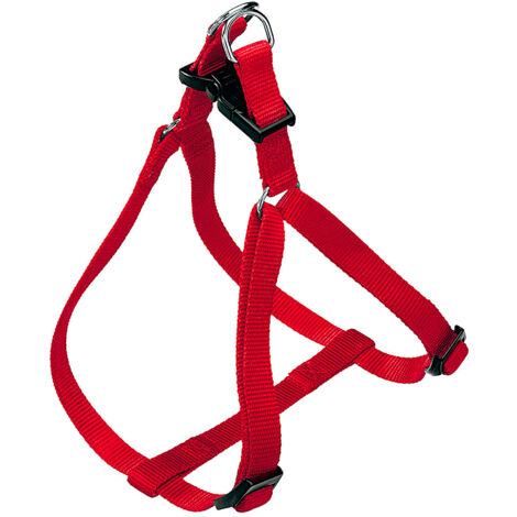 Ferplast EASY P Pettorina in nylon per cani, disponibile in tanti colori e misure. Variante EXTRA LARGE - Misure: A=B 63-94 cm 25 mm - Rosso