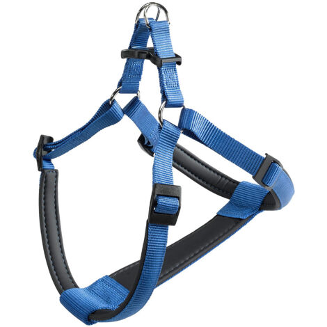 Ferplast DAYTONA P Pettorina in nylon con soffice imbottitura. In vari colori e misure. Variante MEDIUM - Misure: A: 51-55 cm B: 53-61 cm 15 mm - Blu