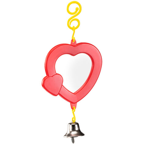 Ferplast Gioco PA 4212 Specchietto con campanello per canarini, piccoli ucceli ed esotici. Variante PA 4212 - Misure: 8 x h 15.5 cm - Colori misti