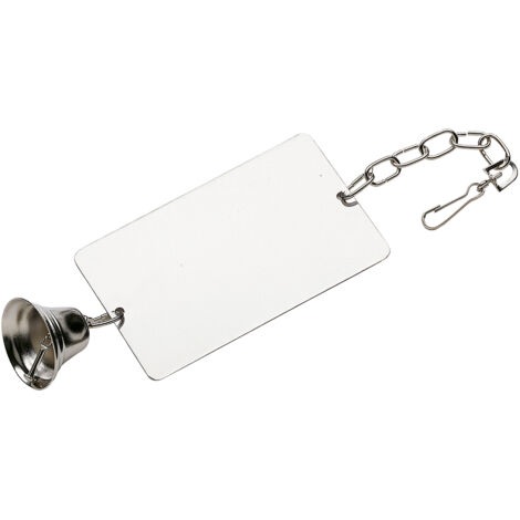 Ferplast Specchietto PA 4244 Specchietto con campanello per parrocchetti e cacatua . Variante PA 4244 - Misure: 9 x h 38 cm -