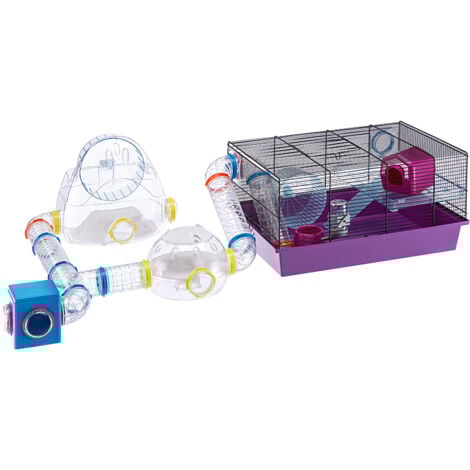 Ferplast GYM Modulo abitativo con ruota per criceti e altri piccoli roditori. Variante GYM - Misure: 32.3 x 23 x h 26.3 cm -